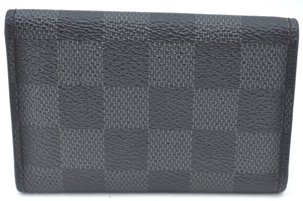 Authentic Louis Vuitton Damier Graphite Multicles 6 Key Case M62662 LV K7394