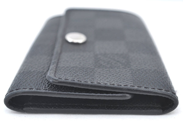 Authentic Louis Vuitton Damier Graphite Multicles 6 Key Case M62662 LV K7394