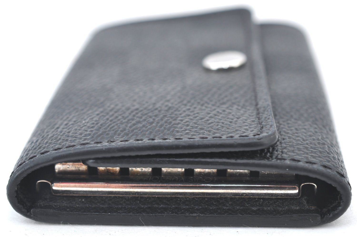 Authentic Louis Vuitton Damier Graphite Multicles 6 Key Case M62662 LV K7394