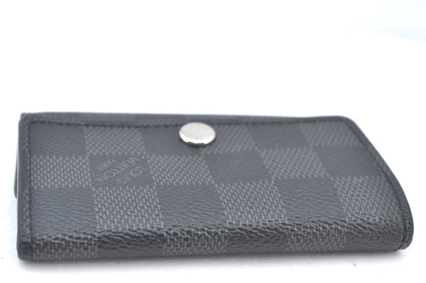 Authentic Louis Vuitton Damier Graphite Multicles 6 Key Case M62662 LV K7394