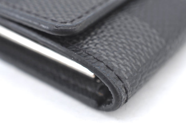 Authentic Louis Vuitton Damier Graphite Multicles 6 Key Case M62662 LV K7394