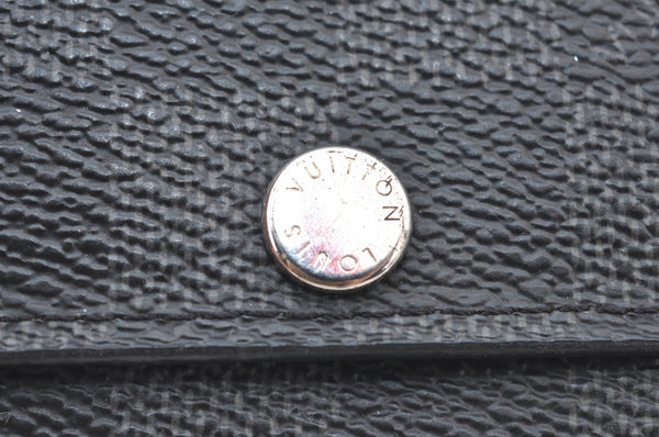 Authentic Louis Vuitton Damier Graphite Multicles 6 Key Case M62662 LV K7394