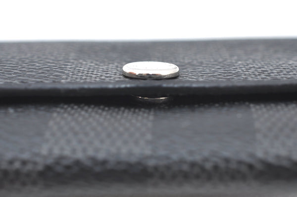 Authentic Louis Vuitton Damier Graphite Multicles 6 Key Case M62662 LV K7394
