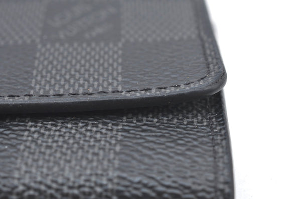 Authentic Louis Vuitton Damier Graphite Multicles 6 Key Case M62662 LV K7394