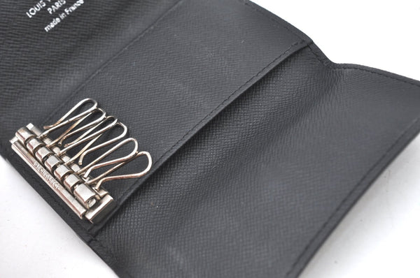 Authentic Louis Vuitton Damier Graphite Multicles 6 Key Case M62662 LV K7394