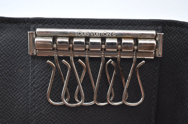 Authentic Louis Vuitton Damier Graphite Multicles 6 Key Case M62662 LV K7394