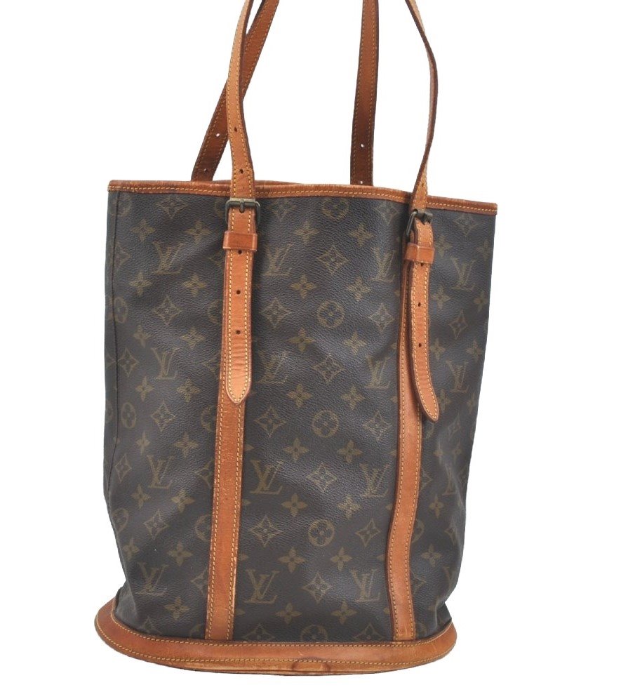 Authentic Louis Vuitton Monogram Bucket GM Shoulder Tote Bag Old Model LV K7409