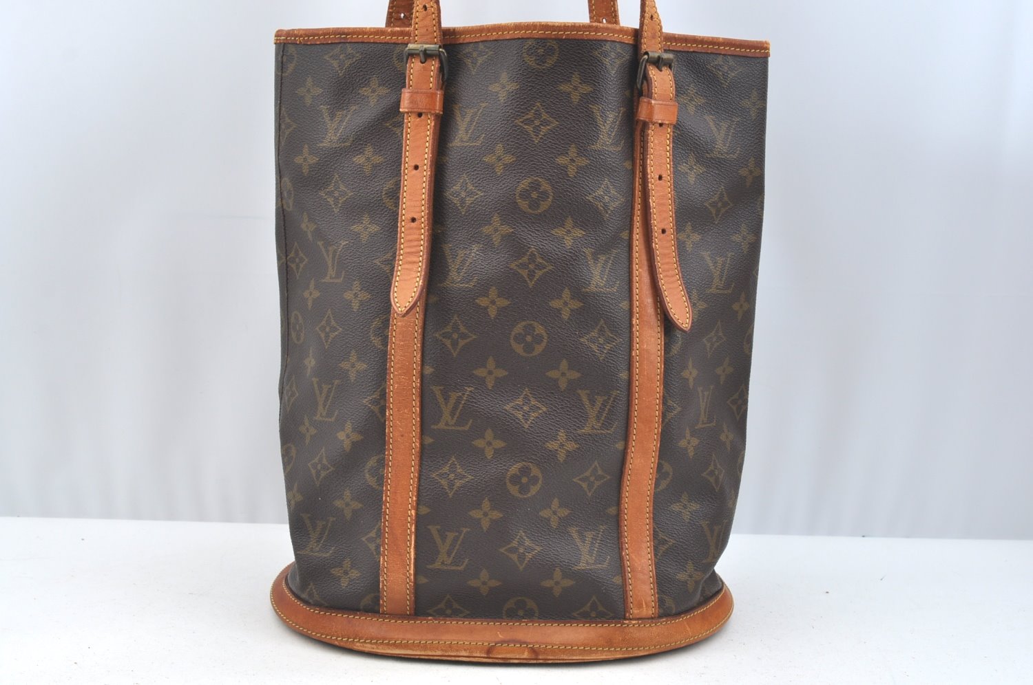 Authentic Louis Vuitton Monogram Bucket GM Shoulder Tote Bag Old Model LV K7409