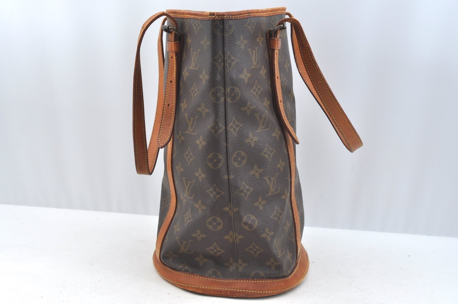 Authentic Louis Vuitton Monogram Bucket GM Shoulder Tote Bag Old Model LV K7409
