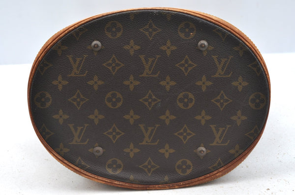 Authentic Louis Vuitton Monogram Bucket GM Shoulder Tote Bag Old Model LV K7409