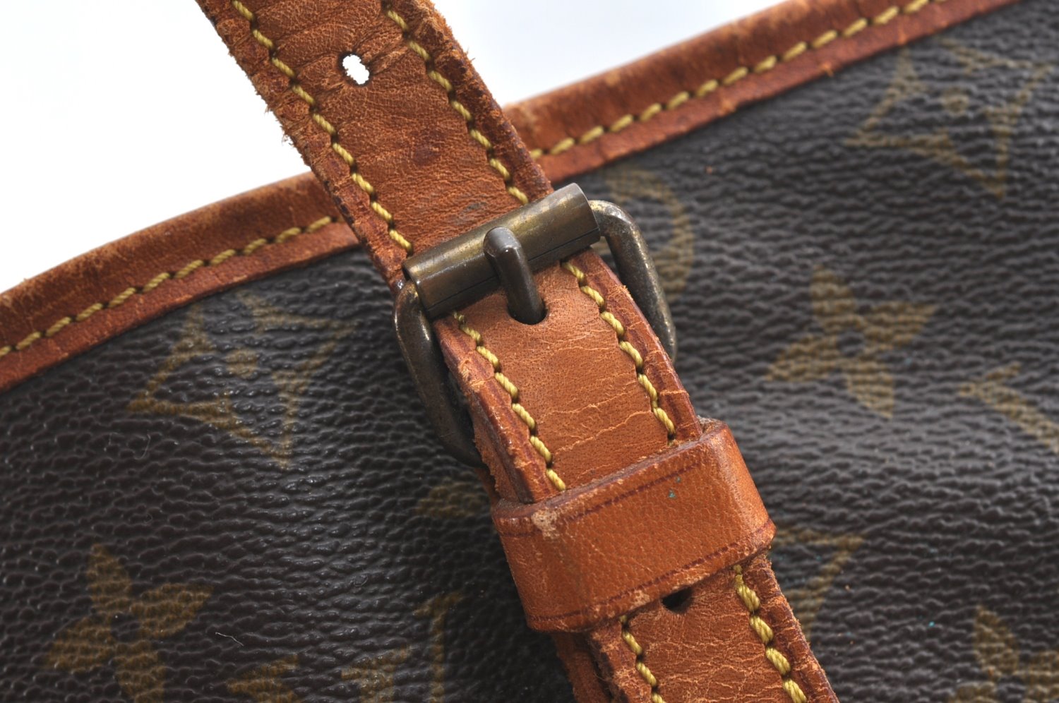 Authentic Louis Vuitton Monogram Bucket GM Shoulder Tote Bag Old Model LV K7409