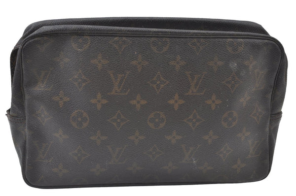 Auth Louis Vuitton Monogram Trousse Toilette 28 Clutch Bag M47522 Junk K7429