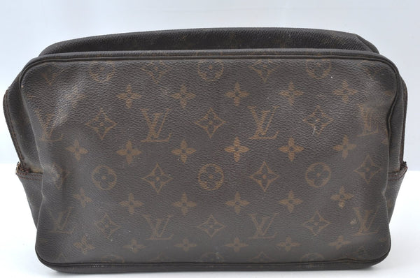 Auth Louis Vuitton Monogram Trousse Toilette 28 Clutch Bag M47522 Junk K7429