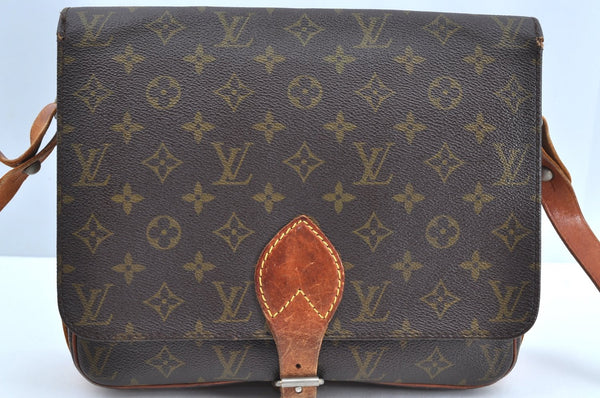 Authentic Louis Vuitton Monogram Cartouchiere GM Shoulder Bag Old Model K7434