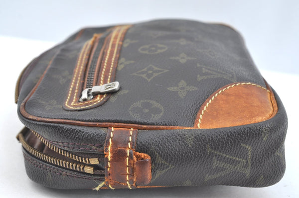 Authentic Louis Vuitton Monogram Marly Dragonne Clutch Bag Old Model Junk K7437