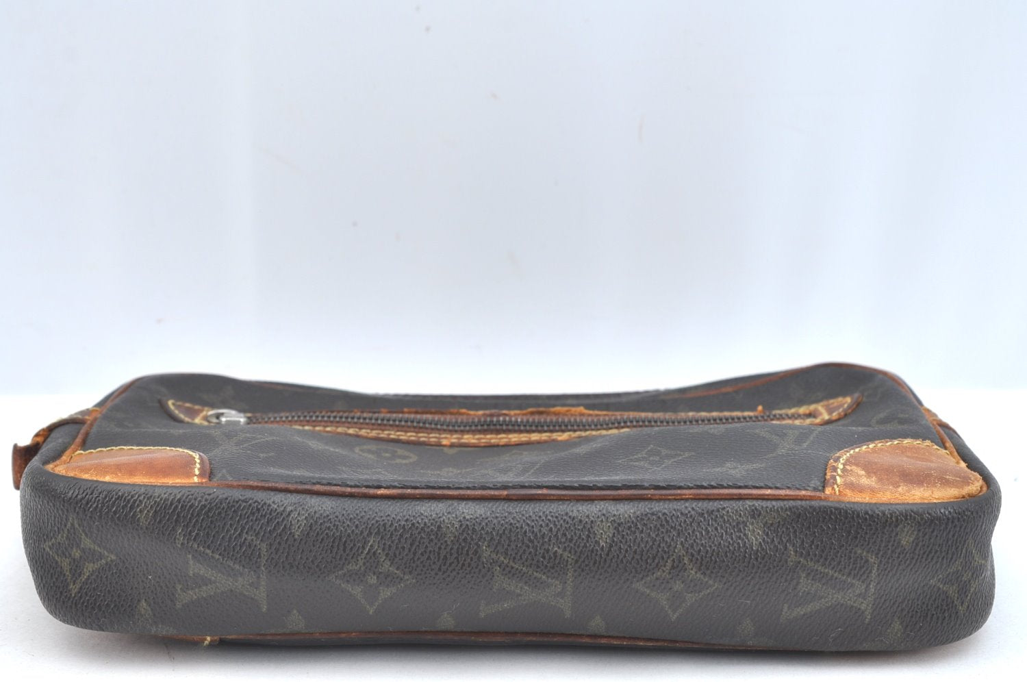 Authentic Louis Vuitton Monogram Marly Dragonne Clutch Bag Old Model Junk K7437