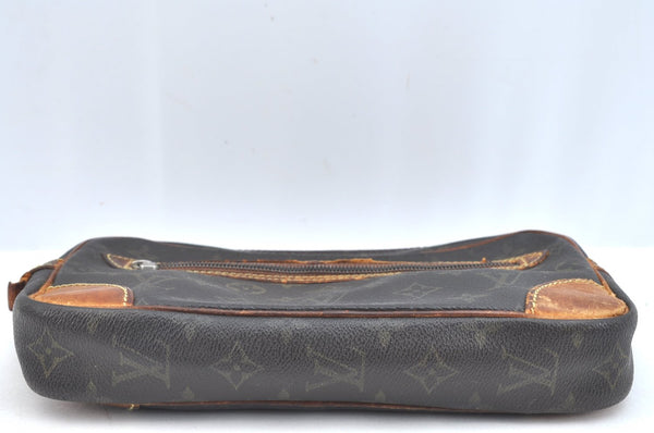 Authentic Louis Vuitton Monogram Marly Dragonne Clutch Bag Old Model Junk K7437
