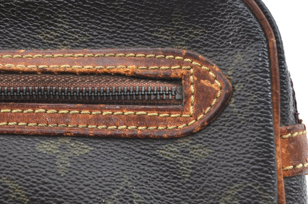 Authentic Louis Vuitton Monogram Marly Dragonne Clutch Bag Old Model Junk K7437