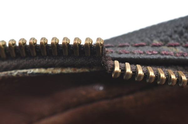 Authentic Louis Vuitton Monogram Marly Dragonne Clutch Bag Old Model Junk K7437