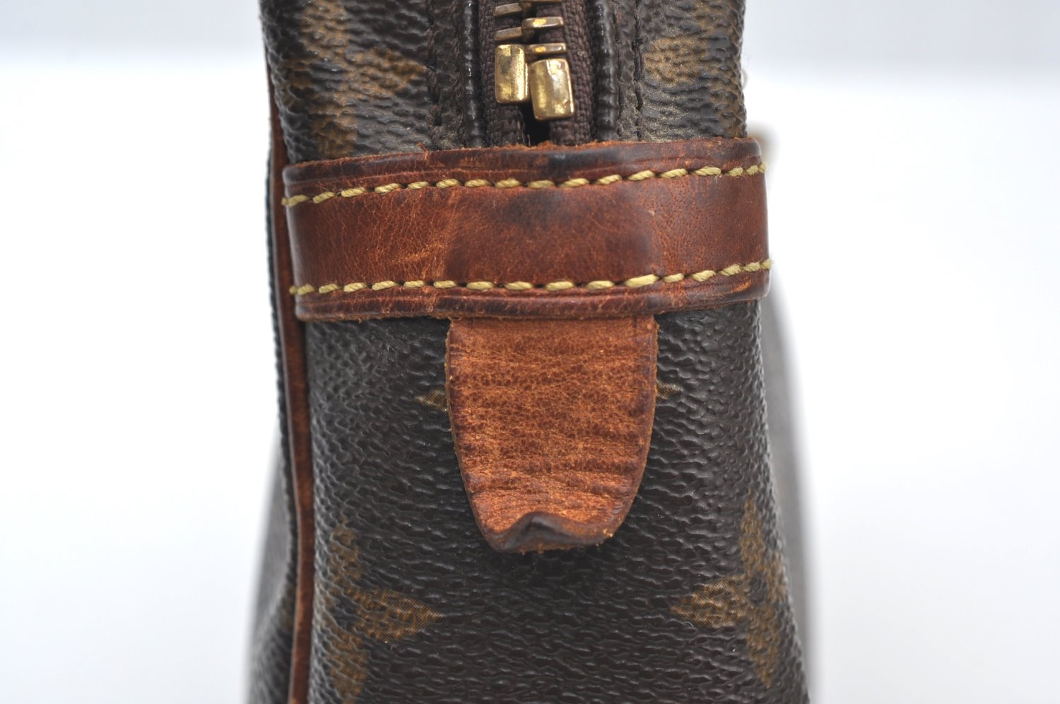 Authentic Louis Vuitton Monogram Compiegne 23 Clutch Hand Bag M51847 Junk K7438