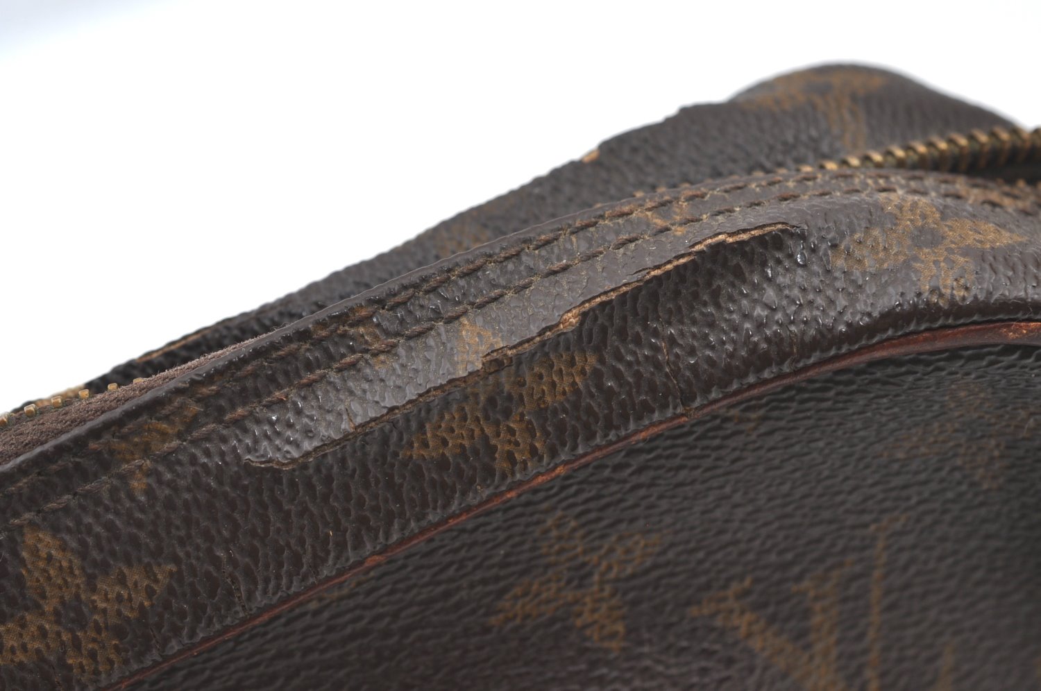 Authentic Louis Vuitton Monogram Compiegne 23 Clutch Hand Bag M51847 Junk K7438