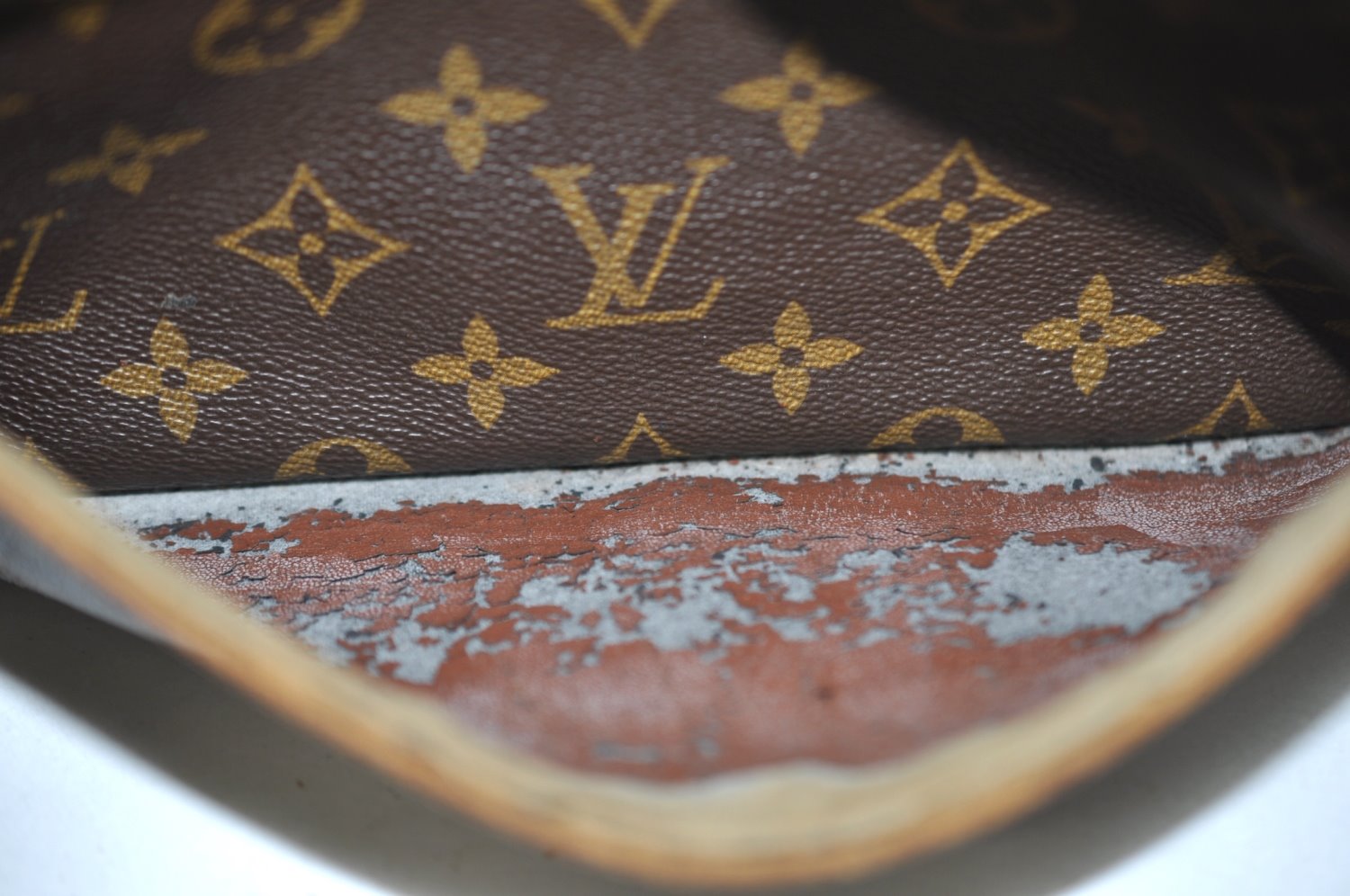 Authentic Louis Vuitton Monogram Compiegne 23 Clutch Hand Bag M51847 Junk K7438