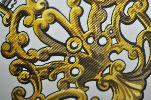 Authentic HERMES Carre 90 Scarf "Cuivreries" Silk Blue K7445