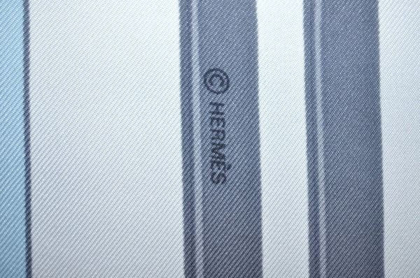 Authentic HERMES Carre 90 Scarf "BRIDES de GALA par" Silk Light Blue K7447