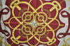 Authentic HERMES Carre 90 Scarf "Eperon d' or" Silk Bordeaux Red K7450