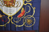 Authentic HERMES Carre 90 Scarf "SPRINGS" Silk Navy K7451