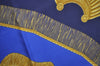 Authentic HERMES Carre 90 Scarf "Poste et Cavalerie" Silk Navy K7452