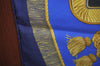 Authentic HERMES Carre 90 Scarf "Poste et Cavalerie" Silk Navy K7452