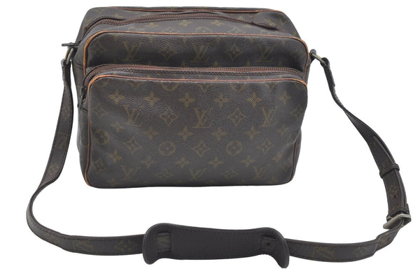 Authentic Louis Vuitton Monogram Nile Shoulder Cross Body Bag Old Model LV K7458