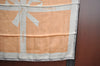 Authentic CHANEL Vintage Scarf Ribbon Motif CC Logo Silk Light Gray White K7461