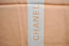 Authentic CHANEL Vintage Scarf Ribbon Motif CC Logo Silk Light Gray White K7461