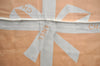 Authentic CHANEL Vintage Scarf Ribbon Motif CC Logo Silk Light Gray White K7461