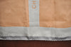 Authentic CHANEL Vintage Scarf Ribbon Motif CC Logo Silk Light Gray White K7461