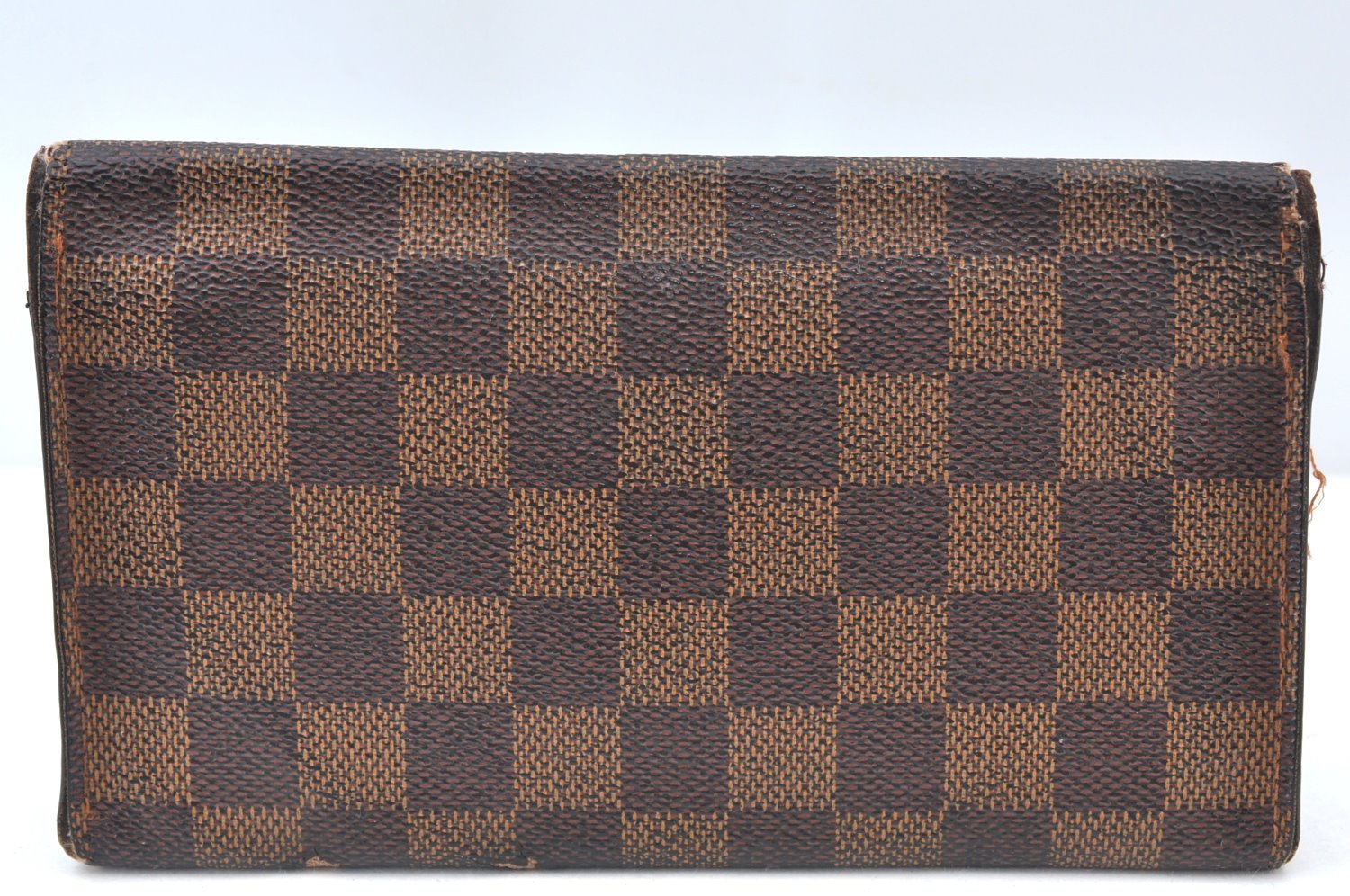 Auth Louis Vuitton Damier Pochette Porte Monnaie Credit Wallet 2Set Junk K7482