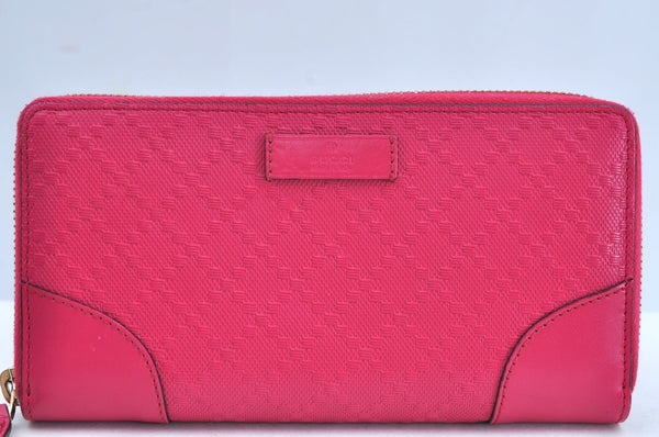 Authentic GUCCI Diamante Vintage Long Wallet Purse PVC Leather 354487 Pink K7494