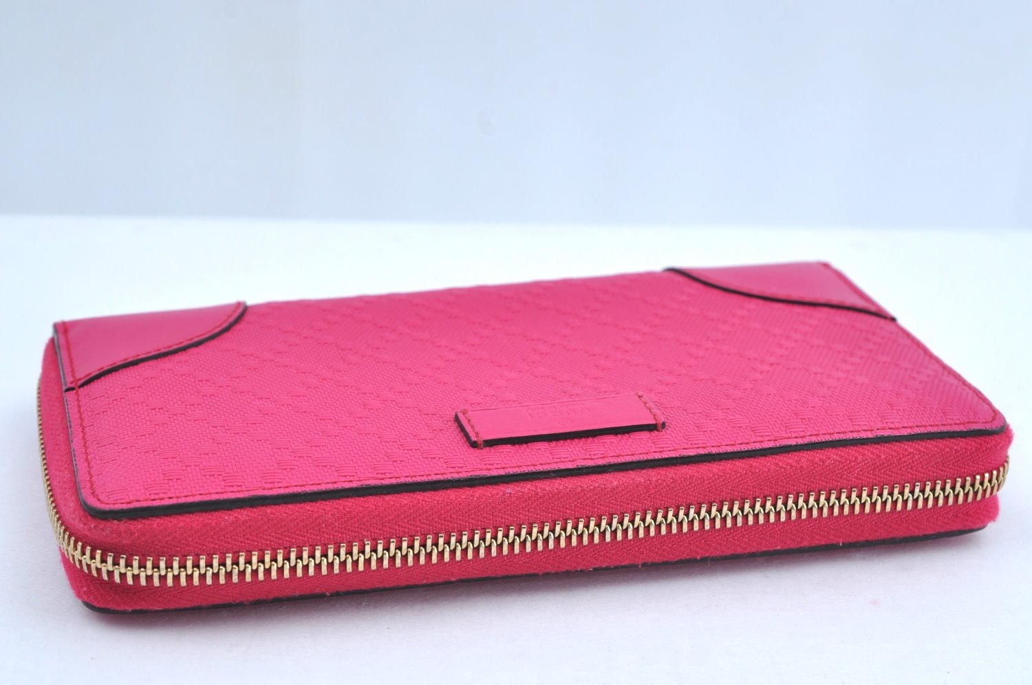 Authentic GUCCI Diamante Vintage Long Wallet Purse PVC Leather 354487 Pink K7494