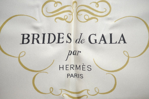 Authentic HERMES Carre 90 Scarf "BRIDES de GALA par" Silk Pink K7500