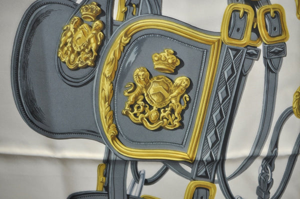 Authentic HERMES Carre 90 Scarf "BRIDES de GALA par" Silk Pink K7500