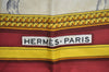 Authentic HERMES Carre 90 Scarf "GRAND APPARAT" Silk Red K7501