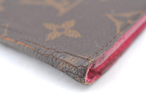 Authentic Louis Vuitton Monogram Folio Iphone 7+ Case Pink M63401 LV Junk K7513