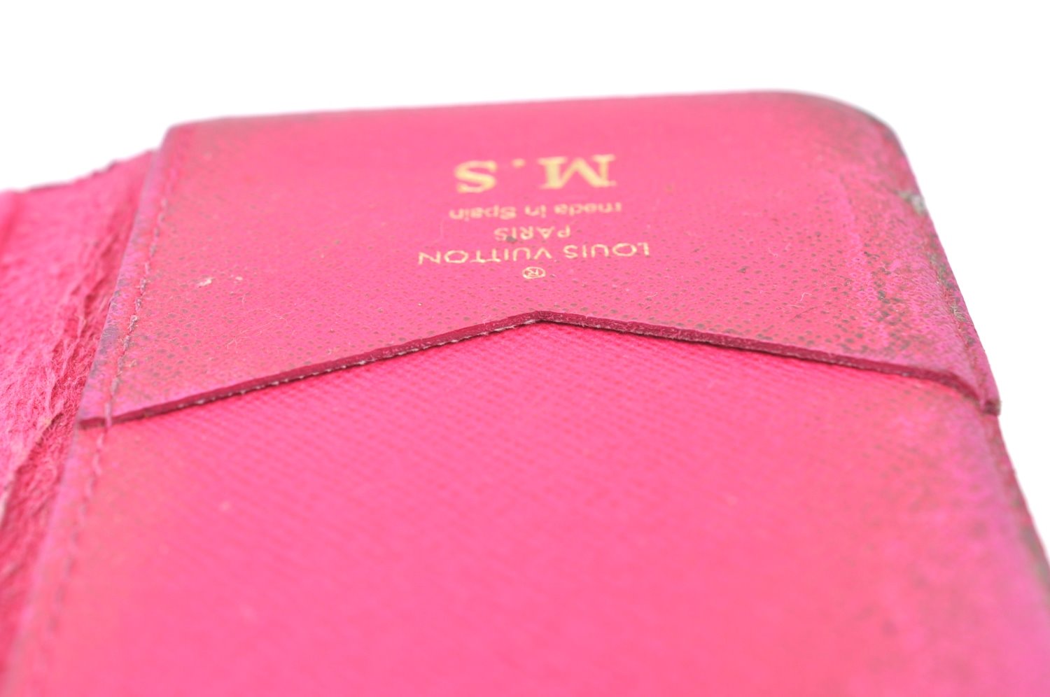 Authentic Louis Vuitton Monogram Folio Iphone 7+ Case Pink M63401 LV Junk K7513