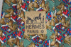 Auth HERMES Vintage Tie Necktie Horse Racing Pattern 7661TA Silk Green K7516