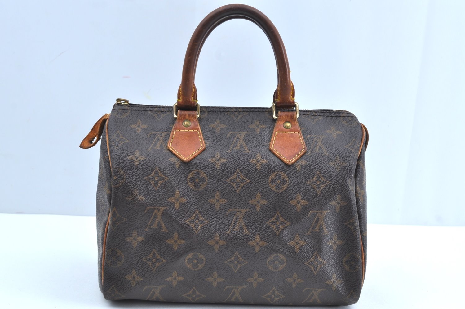 Authentic Louis Vuitton Monogram Speedy 25 Boston Hand Bag M41528 LV Junk K7522