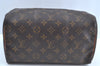 Authentic Louis Vuitton Monogram Speedy 25 Boston Hand Bag M41528 LV Junk K7522