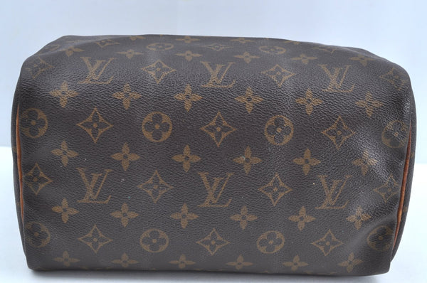 Authentic Louis Vuitton Monogram Speedy 25 Boston Hand Bag M41528 LV Junk K7522