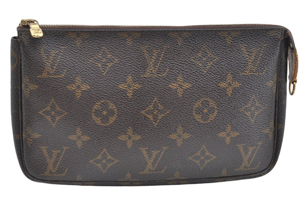 Authentic Louis Vuitton Monogram Pochette Accessoires Pouch M51980 LV K7523